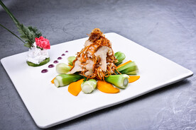 酱虫草花拌鳄鱼肚