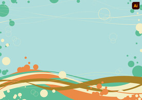 波浪线卡通背景