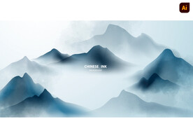 水墨山水背景