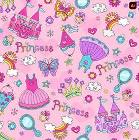 童话公主卡通背景