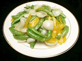 百合蜜豆炒南瓜