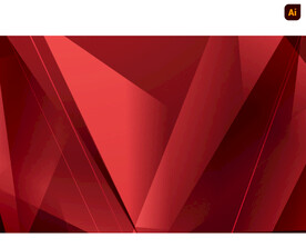 红色几何抽象背