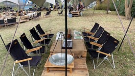 野外户外团建烧烤篝火露营摄影