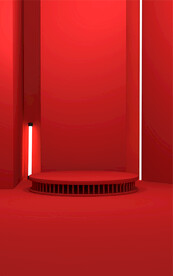 红色背景和舞台