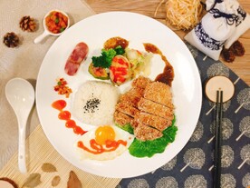 香酥鸡排饭