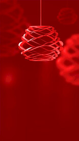 红色背景和纸花