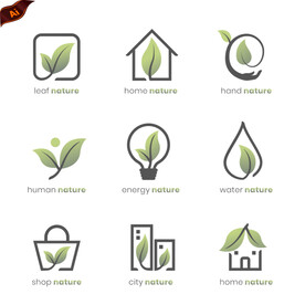 树叶环保图标