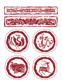 春秋战国时期青铜器中式纹样朱雀