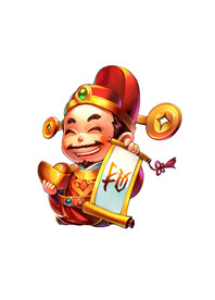 财神爷和红色帽子