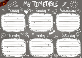 卡通日程便签纸