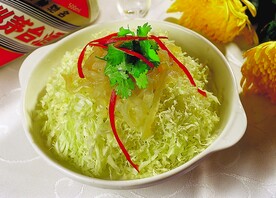 菜心蜇丝