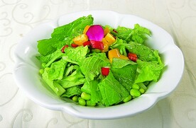 毛豆拌小白菜