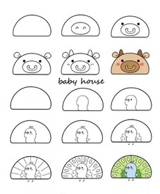 扇形元素 简笔画
