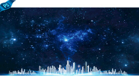 城市星空背景
