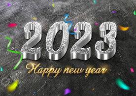 炫酷2023艺术立体字新年海报