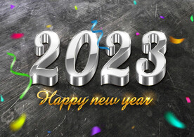 炫酷2023艺术立体字新年海报