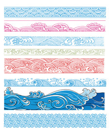 海浪波浪花纹素材