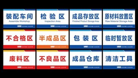 工厂车间分区标识牌