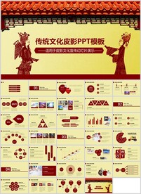 中国传统文化皮影PPT模板