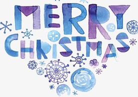 水彩风格圣诞节快乐