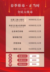美容排毒海报红色