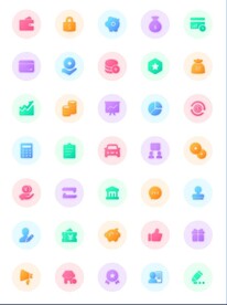 彩色金融APP小程序图标