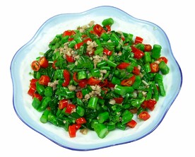 兰菜肉碎炒芥兰