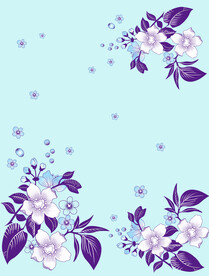 手绘花卉背景 