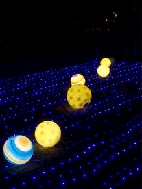 夜晚 星球 灯光秀