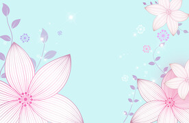 手绘花卉背景 
