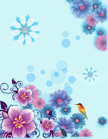 手绘花卉背景 