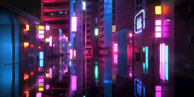 赛博朋克背景 