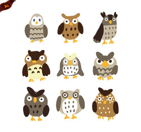 卡通猫头鹰