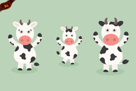 卡通奶牛