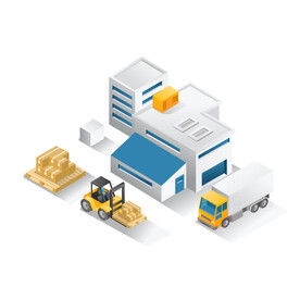 仓储物流插画