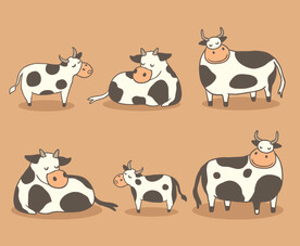 奶牛矢量素材