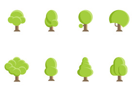 卡通树木
