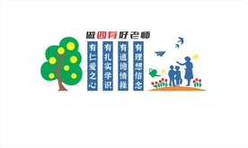 学校装饰-做四有好老师
