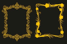 欧式边框花纹