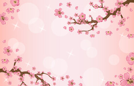 粉色桃花背景图片