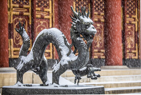 颐和园雪落蛟龙