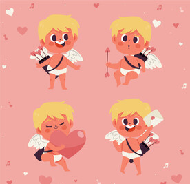 丘比特卡通插画