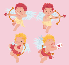 丘比特卡通插画