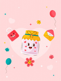 手绘情人节元素