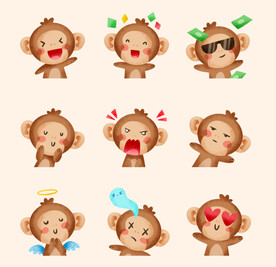 猴子卡通素材