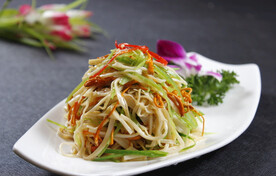 草虫花拌杏鲍菇