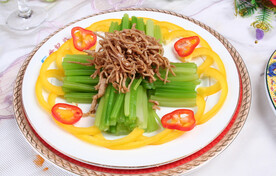 土芹菜拌肉丝