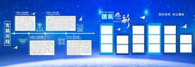 蓝色科技文化墙