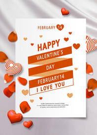 情人节海报PSD模板