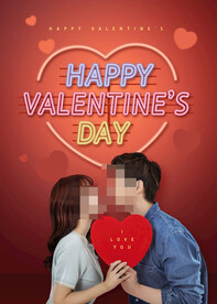 情人节海报PSD模板